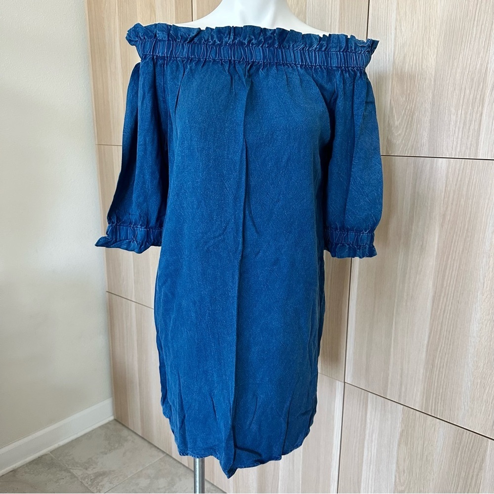 Style Envy Blue Off-Shoulder Dress Size L